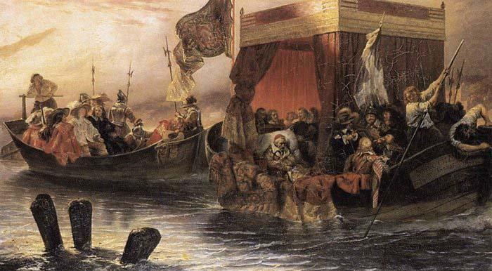 The State Barge of Cardinal Richelieu on the Rhone, Paul Delaroche